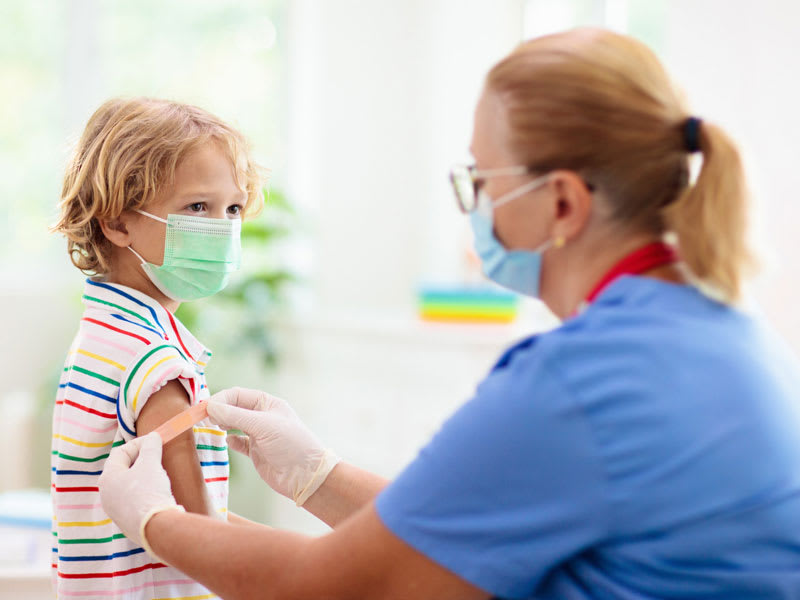 Child after vaccine