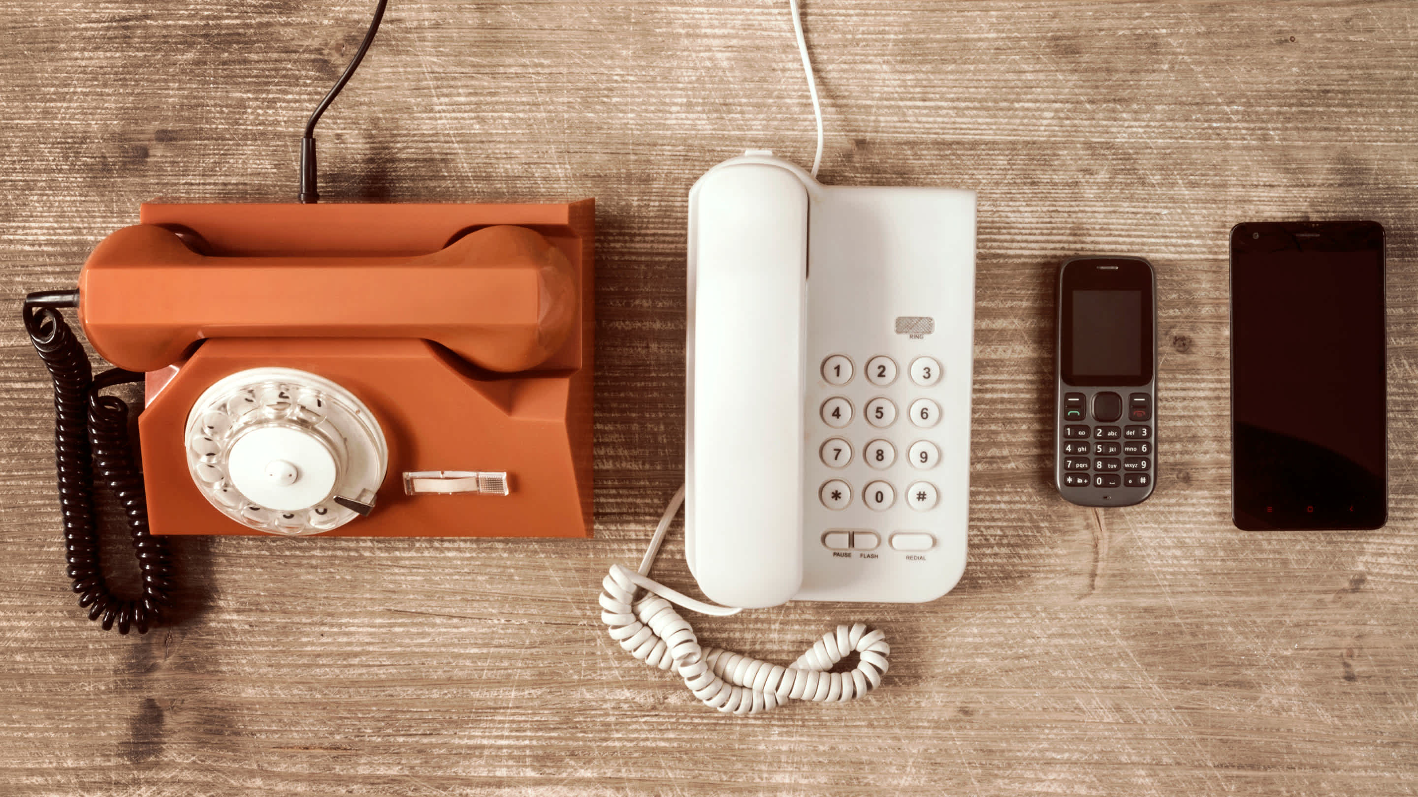 Different types or models of phones