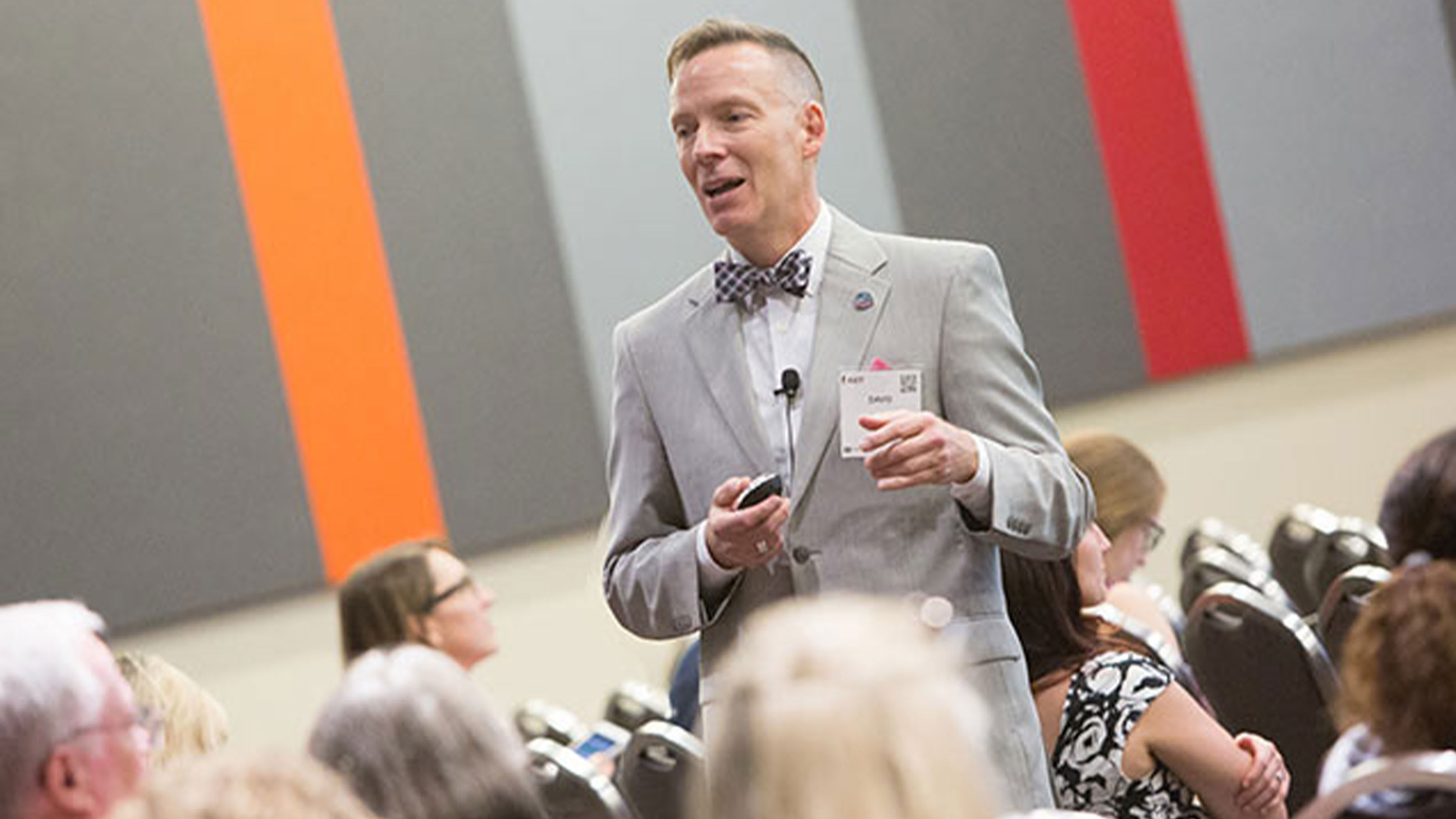 Image of Dr. Weismiller speaking at an FMU event.