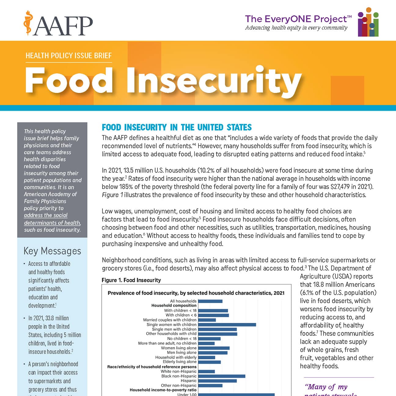Thumbnail image of the PDF "Food Insecurity."