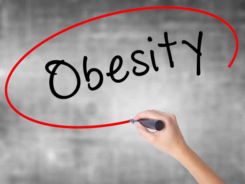 hand writing obesity in virtual space