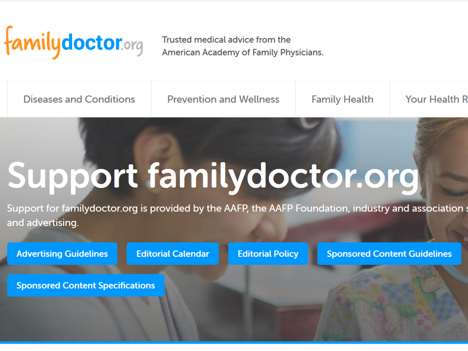 support familydoctor.org snapshot