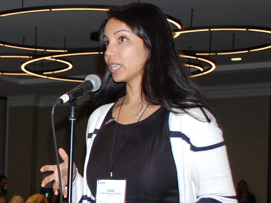Lalita Abhyankar, M.D., M.H.S., testifies during the 2018 COD