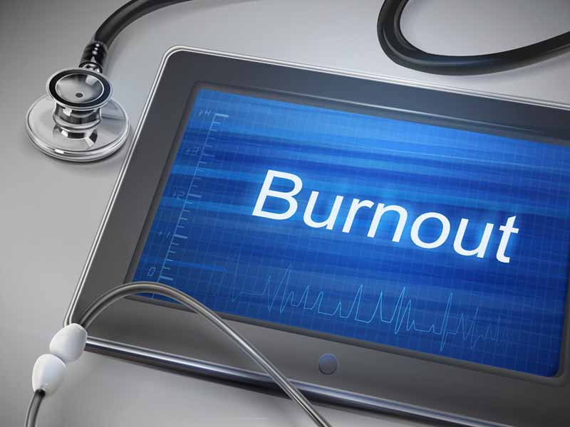 burnout on tablet screen