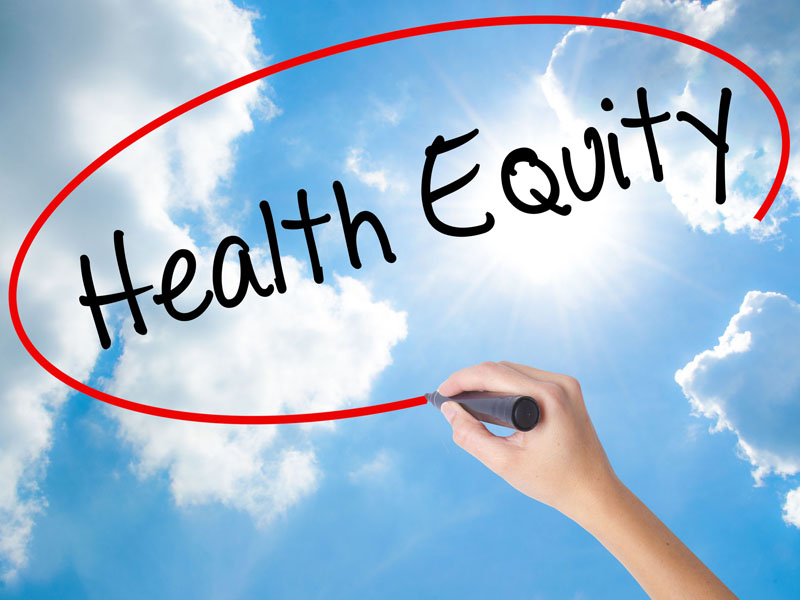 health equity written in sky