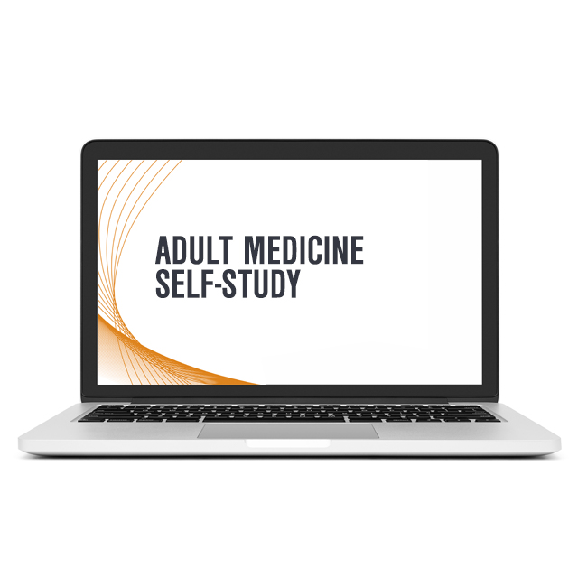 Adult Medicine Self-Study on Laptop