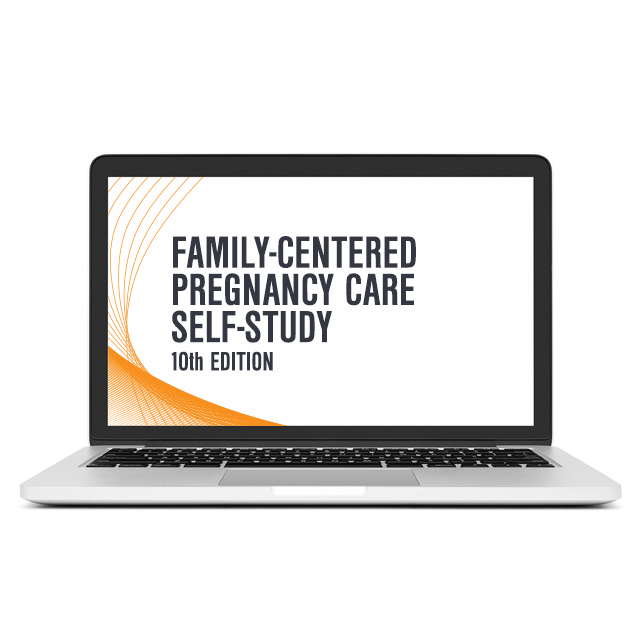 Family-Centered Pregnancy Care CME on laptop