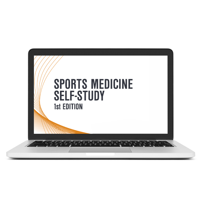 Sports Medicine Self-Study Showing on Laptop