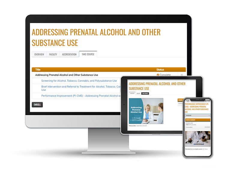 Addressing Prenatal Alcohol and Other Substance Use education on multiple screens