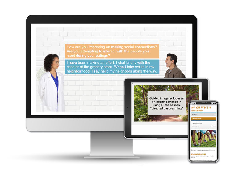 Lifestyle Medicine education on multiple screens