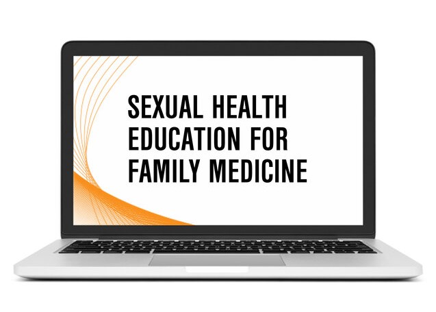 Sexual Health Education for Family Medicine on Laptop Screen