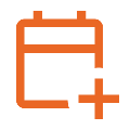 calendar icon in orange
