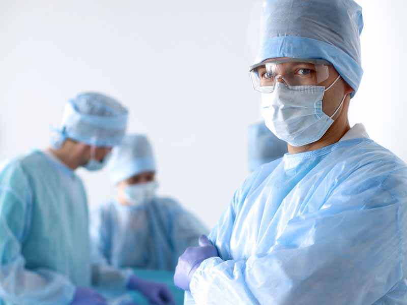 physicians in personal protective equipment