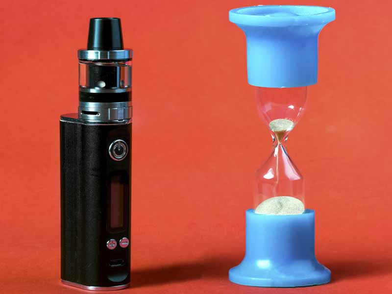 vaping device and hourglass