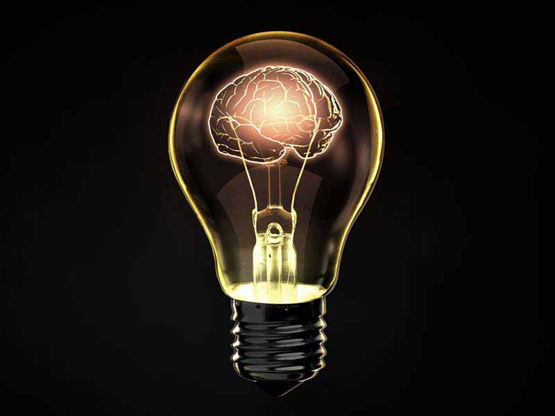 human brain lightbulb filament