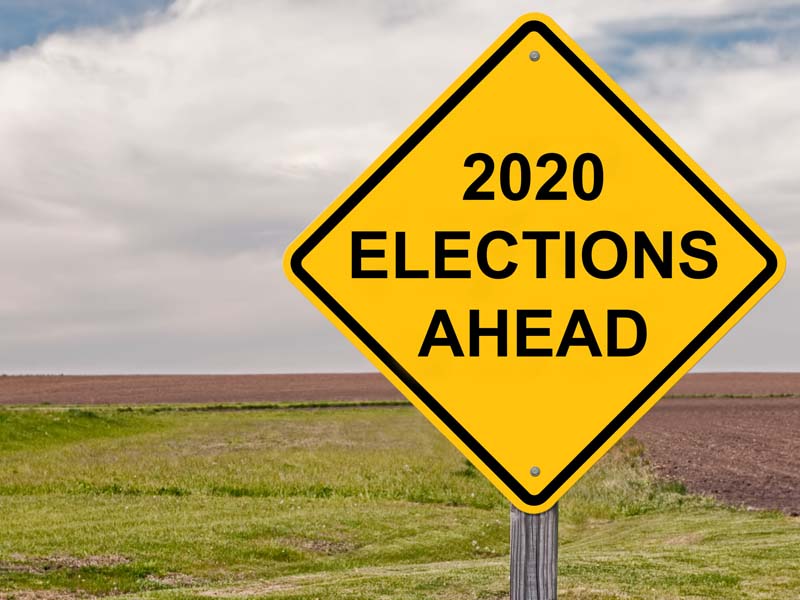 2020 elections ahead sign