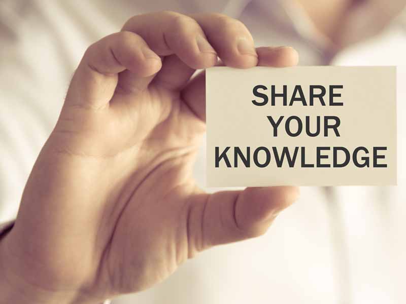 share your knowledge card