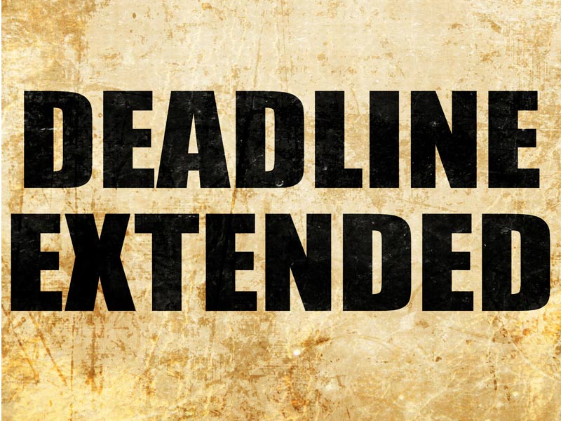 deadline extended text