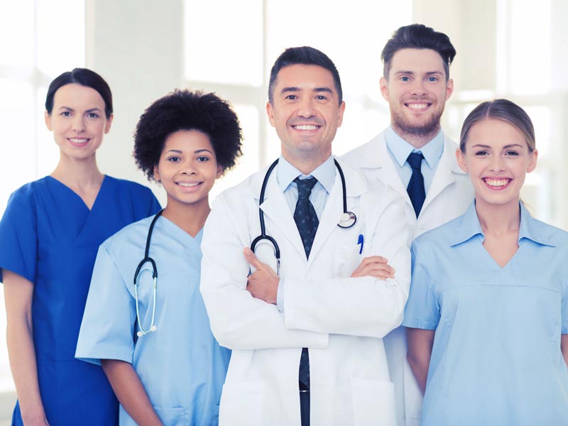 diverse group of physicians