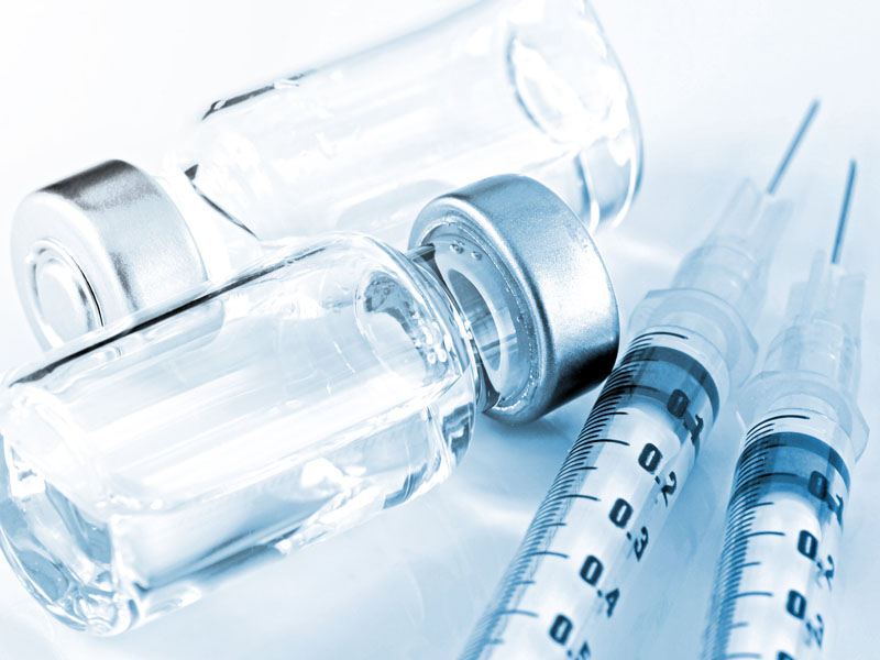 syringes and vials