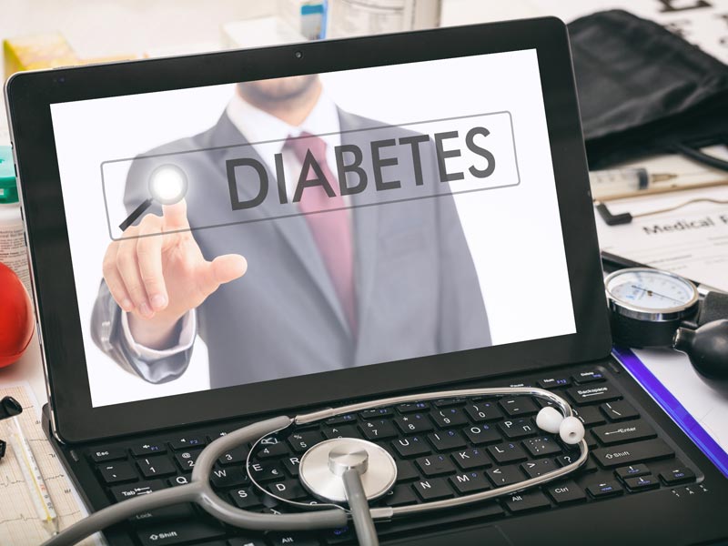 diabetes laptop concept