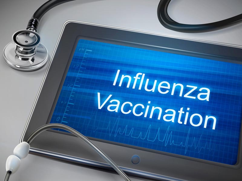 influenza vaccination on tablet