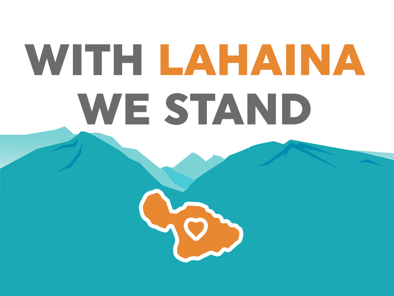 With Lahaina We Stand graphic