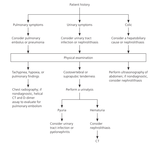 Principle of management of rt flank pain